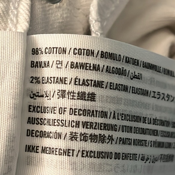 Abercrombie & Fitch Simone High-Rise White Denim Shorts sz 27 /4 EUC - Picture 7 of 10